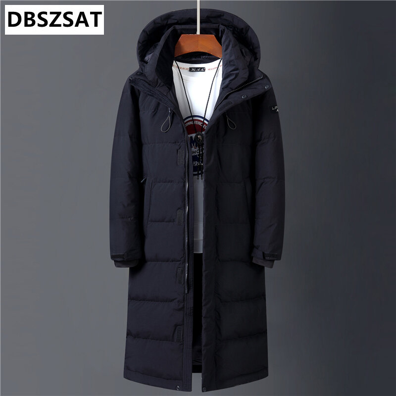 White Coat Men 2022 New Winter Men's  X-Long   White Duck Down  Thick  Warm Casual Down Jackets Brand Clothing