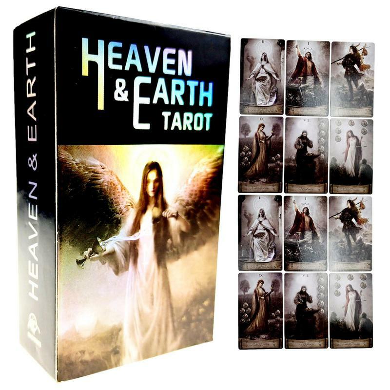 Versi bahasa Inggris 78 kartu surga & bumi kartu Tarot dek papan ramalan meja permainan kartu Oracle untuk nasib keberuntungan