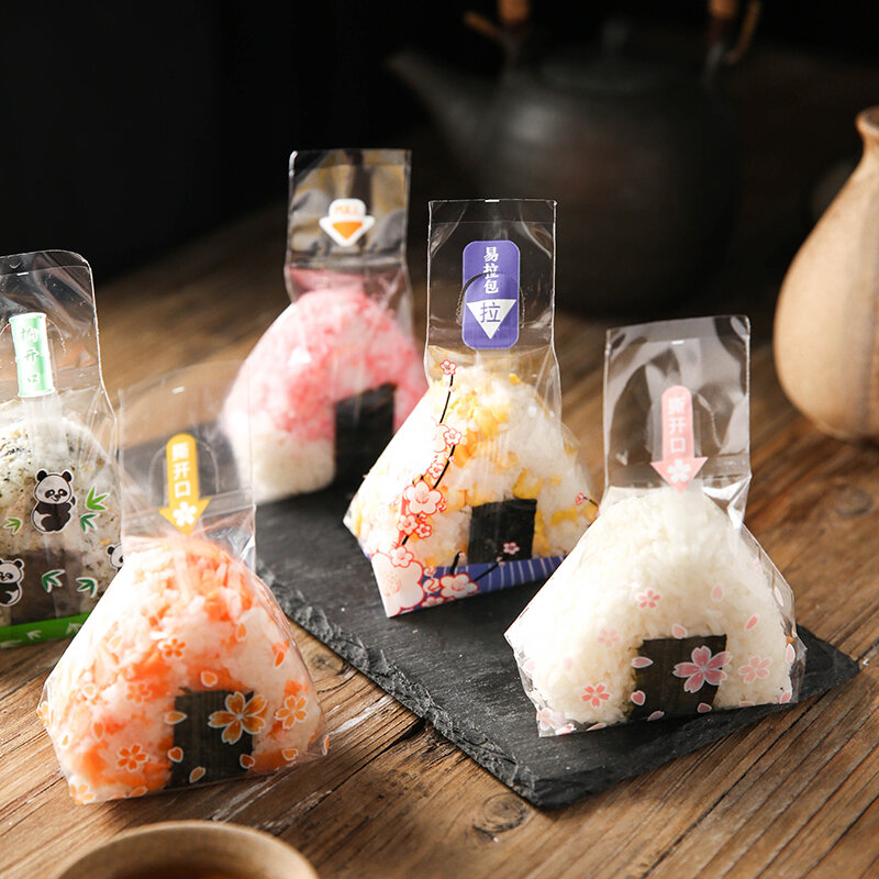 10 buah gaya Jepang segitiga bola nasi tas kemasan rumput laut tas hadiah cetakan Sushi masakan Jepang membuat alat aksesoris Bento