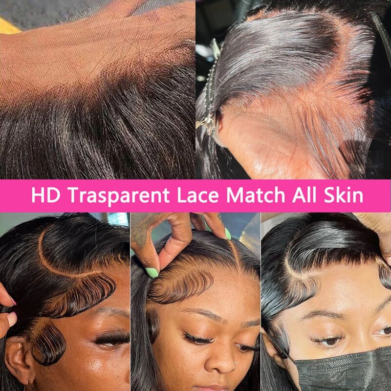 Body Wave 13x4 Transparent Lace Human Hair Wigs 13x6 HD Lace Front Wigs Water Wave 360 Full Lace Frontal Wigs Black Women