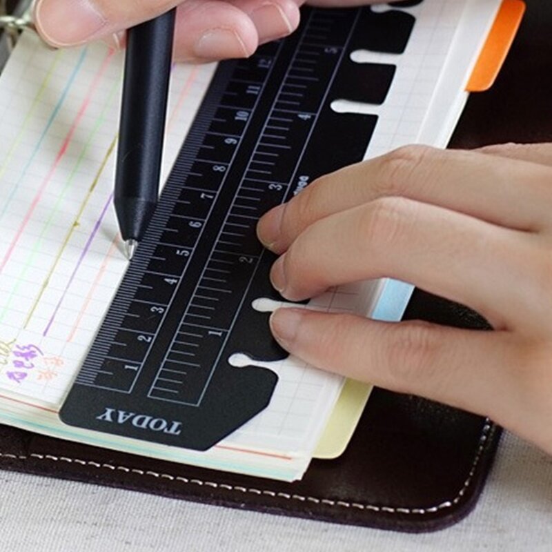 Régua medição do pagefinder do bolsa do marcador da página 2 pces para o caderno para o estudante