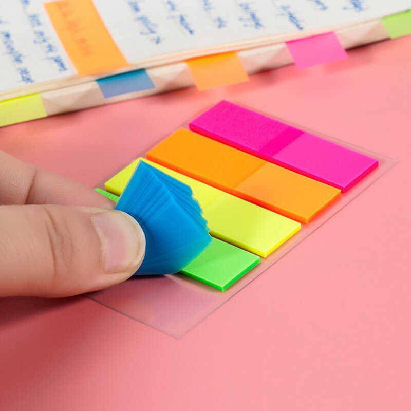 100 fogli di note adesive estremamente fini etichette di classificazione di istruzioni colorate Creative Stock all'ingrosso