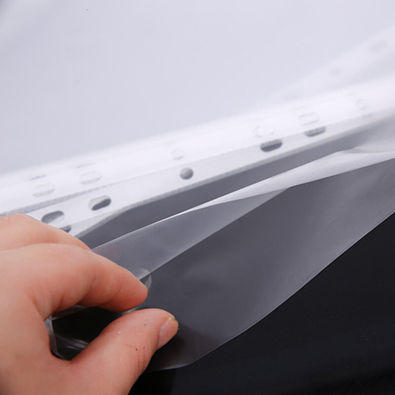 100pcs 11-hole Transparent Document Protection Bag PP File Protection Pack 2C Ultra-thin