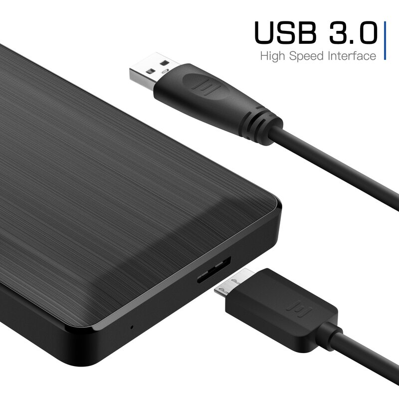 UnionSine-Disco Rígido Externo Portátil, HDD 2.5 Polegada, 250GB, 320GB, 500GB, 1TB, Armazenamento USB 3.0, Compatível para PC, Mac, Desktop, MacBook