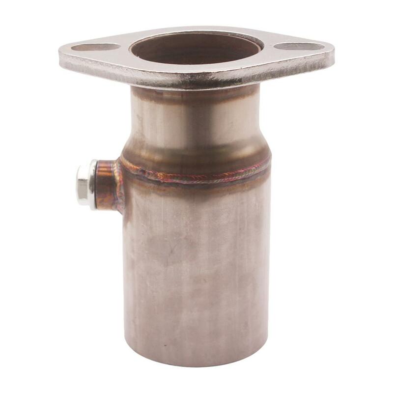 3" Stainless steel Pipe to 2.5" 2 bolt Flange Reducer w/ o2 bung Downpipe