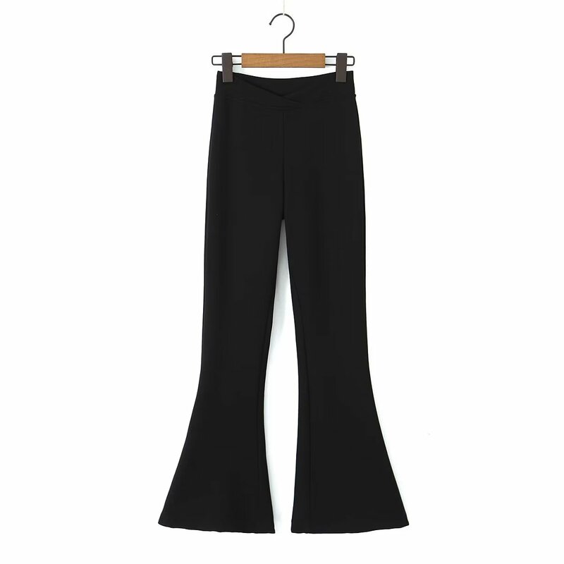 Stephen & Di-mallas deportivas para mujer, pantalones informales con cuello en V, color negro, para Yoga