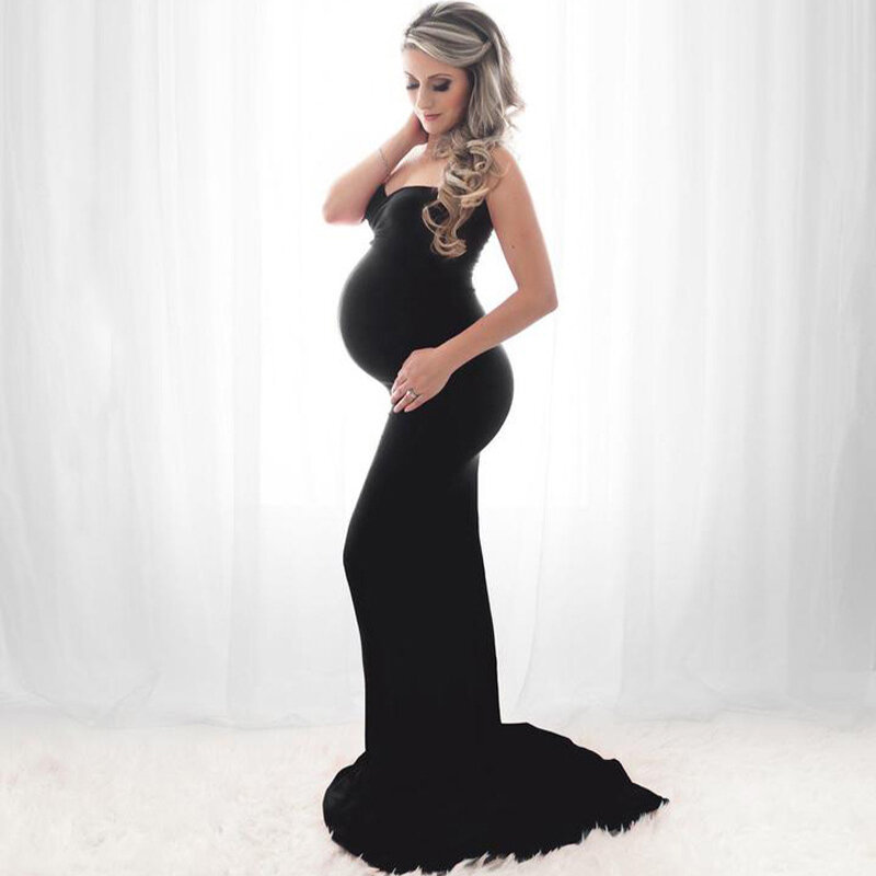 Платья для беременных для фотосессии платья для беременных женские летние элегантные с открытыми плечами пикантное облегающее длинное пла...
