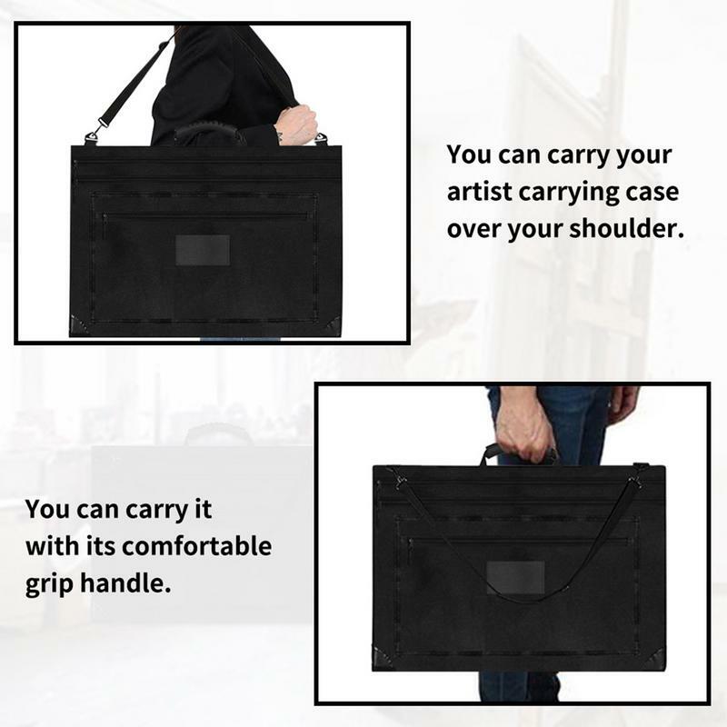 Вместительная сумка-портмоне с ручкой и плечевым ремнем, водонепроницаемая сумка для художников
