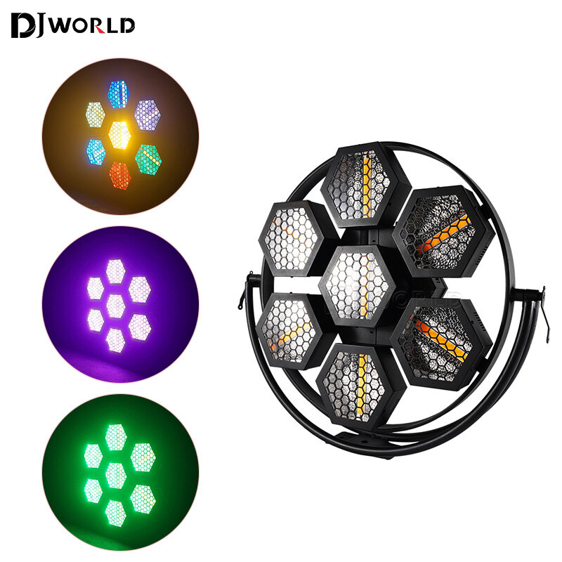 Luz de Flash LED Retro RGB de 7x60W, 8/32CH, DMX512, luces intermitentes de sonido para DJ, fiesta, Club de baile, discoteca, equipo de efectos de escenario