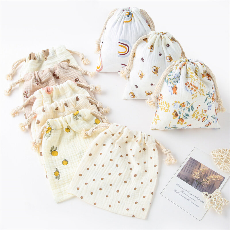 16 colori borse per bambini in cotone String pannolini impilatori Caddy Organizer borsa per pannolini accessori per bambini borsa per pannolini essenziale per bambini
