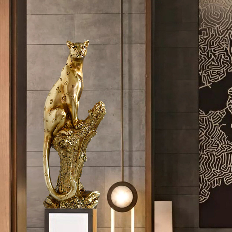 European Creative Leopard Living Room Entryway Home Decorative Ornament
