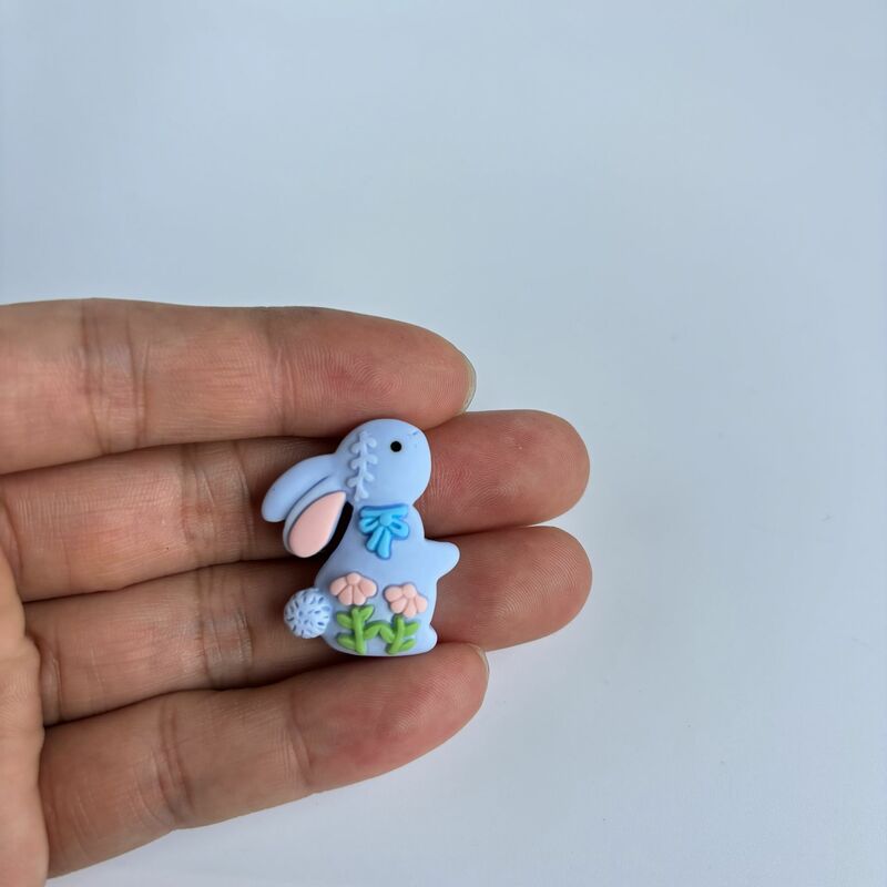 10 pieces of animal rabbit resin can be used as earrings, hair clips, DIY keychain bracelets, pendants, and jewelry accessories