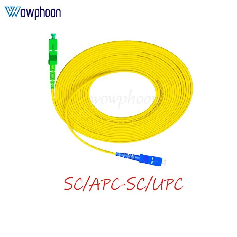 Cable de parche de Fibra óptica SC APC UPC FC APC, puente de Fibra óptica G652D de PVC de 3,0mm, Simplex SM FTTH, personalizado, 1M