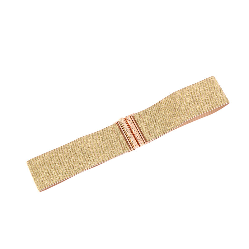 Cinturón dorado de piezas para mujer, chaqueta de cintura elástica ancha con sello, suéter con falda, versátil, 1 unidad
