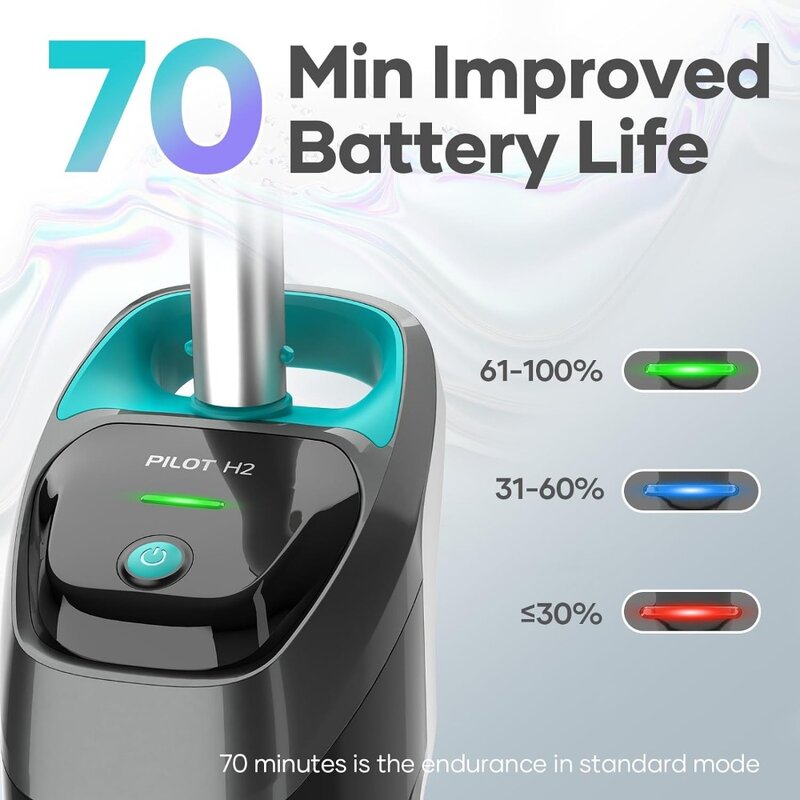 Aspirador inalámbrico de mano para piscina, limpiador recargable con batería de 70 minutos de duración, dos modos de limpieza, actualización 2024