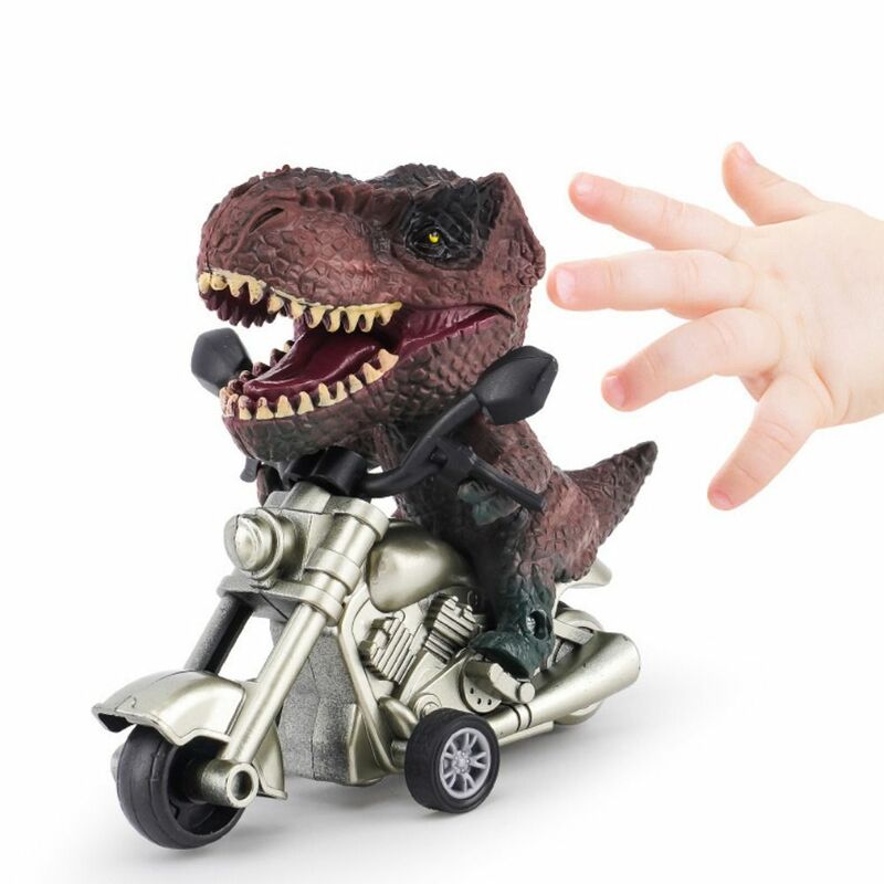 Jouet de moto de simulation d'équitation de dinosaure, figurine d'action animale, jouets de moteur, voiture arrière de nervure