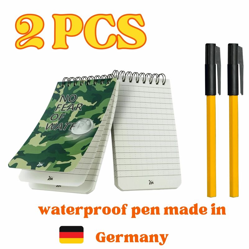 2 pcs/lot YM. stonepaper note Tactical Waterproof Notebook All-weather Notepad Durable Outdoor Adventure write in the rain