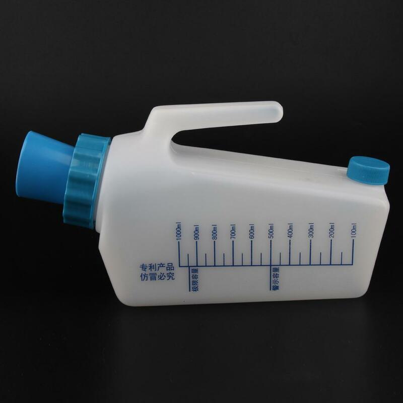 Botol Urinal tempat tidur pria, dapat digunakan kembali 1000ml Set wadah drainase malam