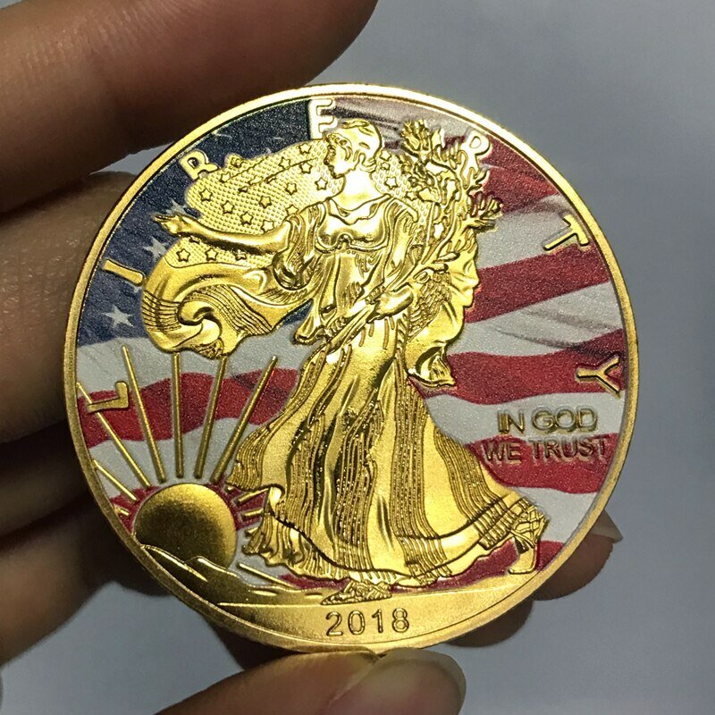 2011-2023รูปปั้นเหรียญเทพีเสรีภาพชาเลนจ์ลายอเมริกาของขวัญปีใหม่ชั้นดีขนาด1ออนซ์ของสะสม