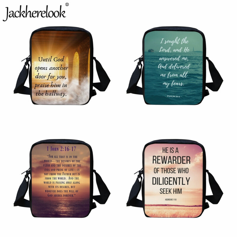 Женские маленькие вместительные сумки через плечо, сумка через плечо с принтом в стиле Христианской Библии, сумка-мессенджер для церкви