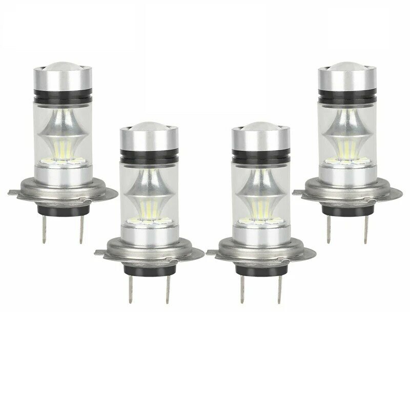 4 buah lampu sorot kabut Kombo H7 + H7 LED, Kit lampu depan sorot rendah tinggi 240W 52000LM putih 6000K