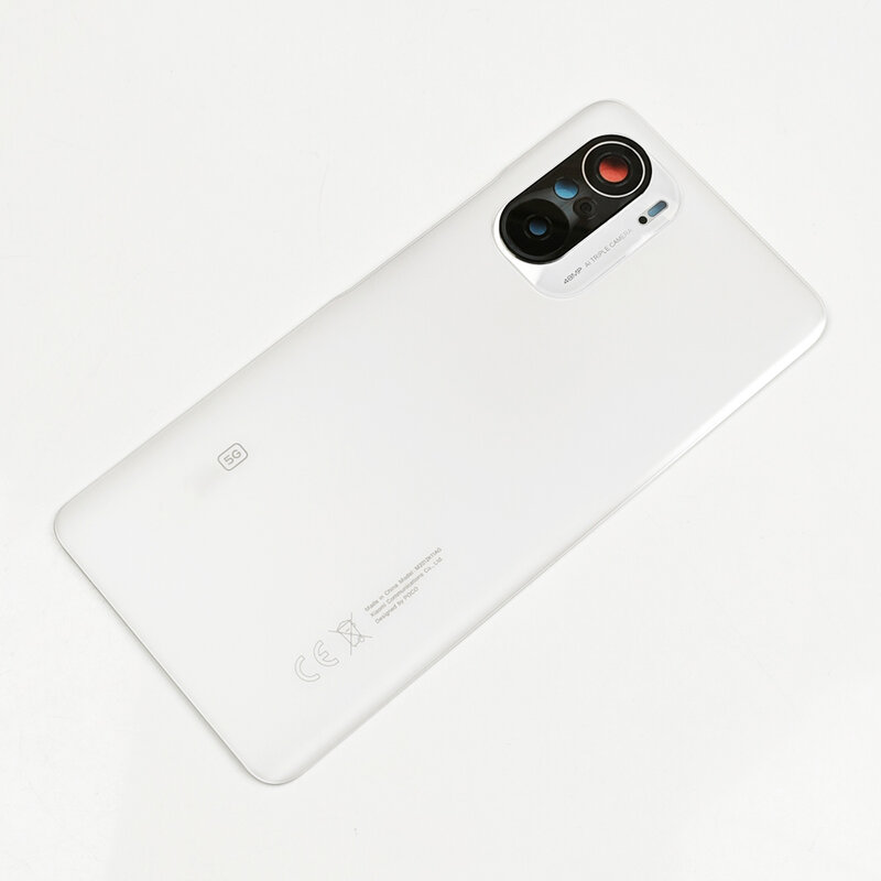 Xiaomi Poco f3のリアケース,接着剤付きの交換用ガラスバックカバー