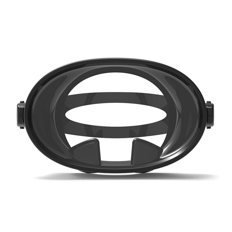 Hd Gezichtsveld Duikbril Waterdichte Anti-Mist Explosieveilige Siliconen Bril Retro Gratis Duikmaskers Zwart + Transparant
