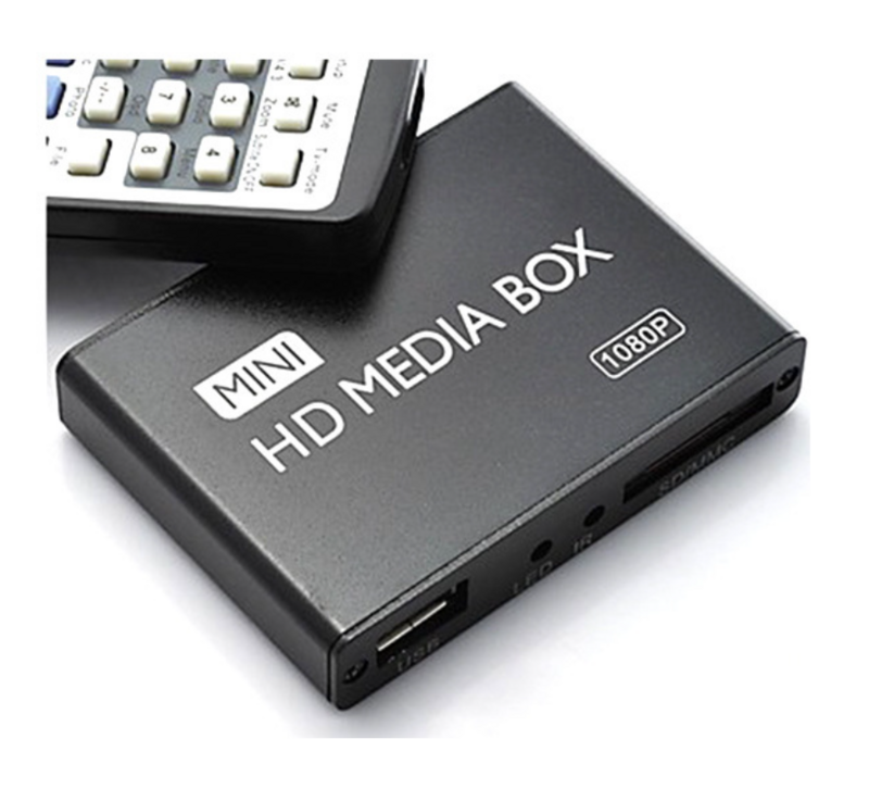 1080P 미니 HD 미디어 박스 F10, 새로운 멀티미디어 비디오 오디오 플레이어 커넥터 실내 광고 기계 적외선 원격 제어