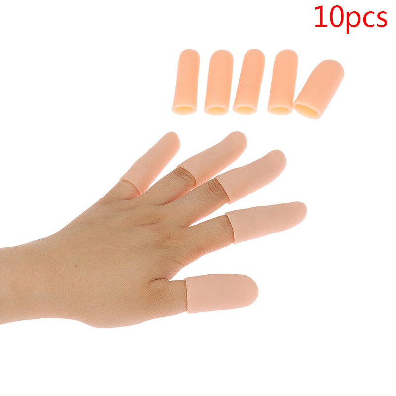 Protecteur de doigt de bandage de main de tube de gel de silicone, protecteur d'arc-en-ciel de pouce, instituts de oto, ensemble de 10 pièces
