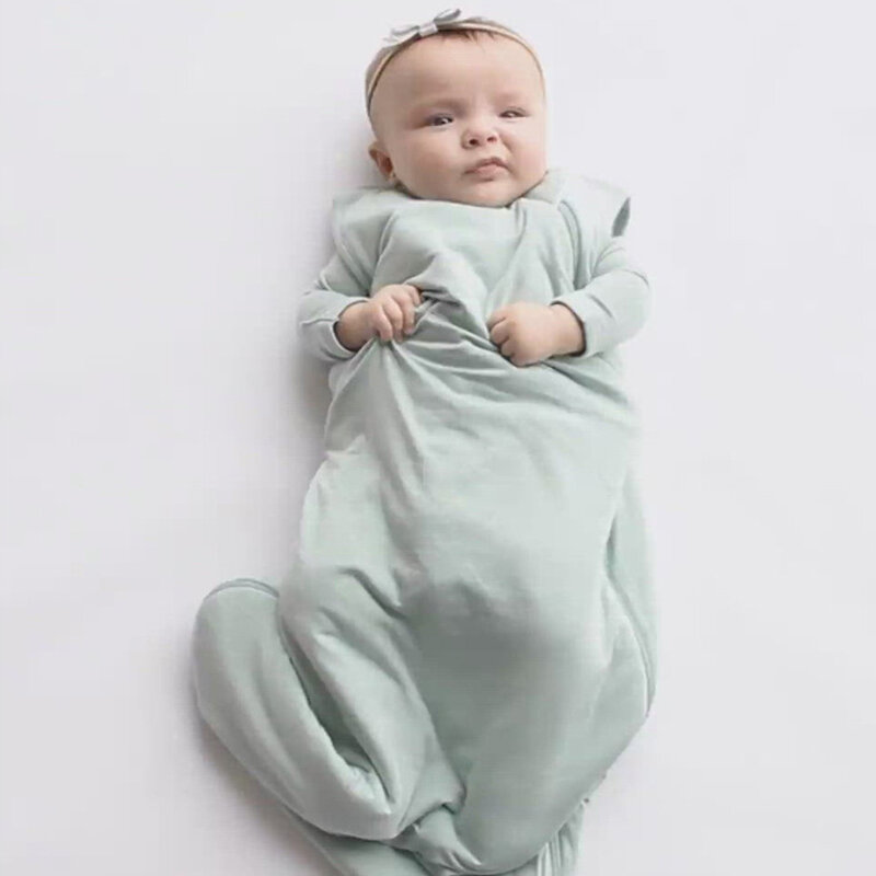 Saco de dormir sem mangas para crianças Fibra de bambu Zíper macio e confortável Bebê infantil Saco de sono recém-nascido Sacos para bebê Verão