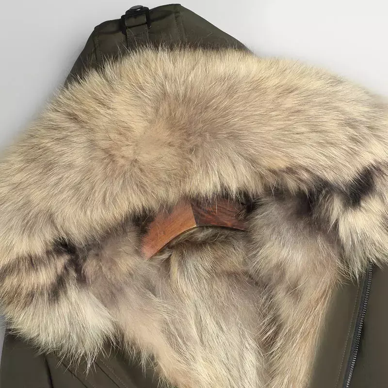 AYUNSUE – Parka d'hiver en fourrure de raton laveur pour homme, manteaux détachables, chauds, à capuche, SGG752