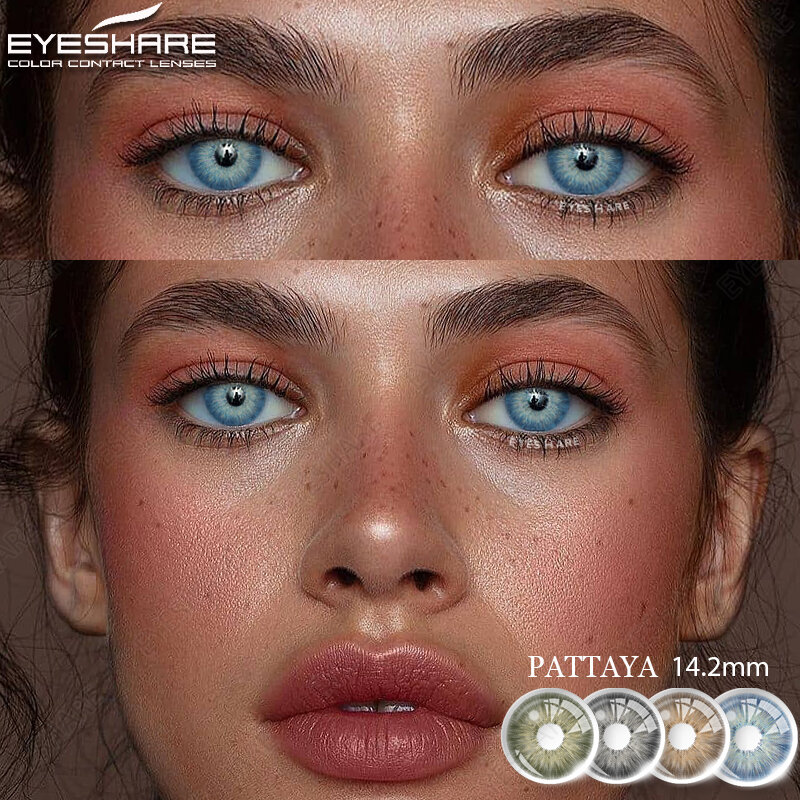 EYESHARE-lentes de contacto de colores para ojos, lentillas de Color marrón, maquillaje de belleza, lentillas de Color azul, 1 par