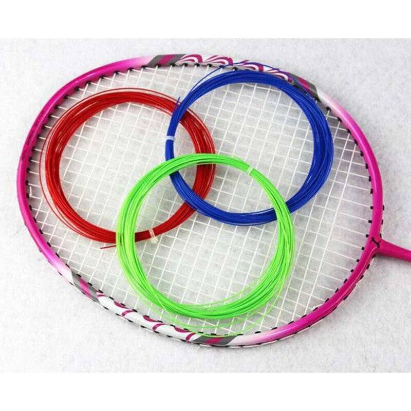 10 szt. Wysokiej elastycznej, wytrzymałej paletka do badmintona linii zastępczej rakiety (losowy kolor)