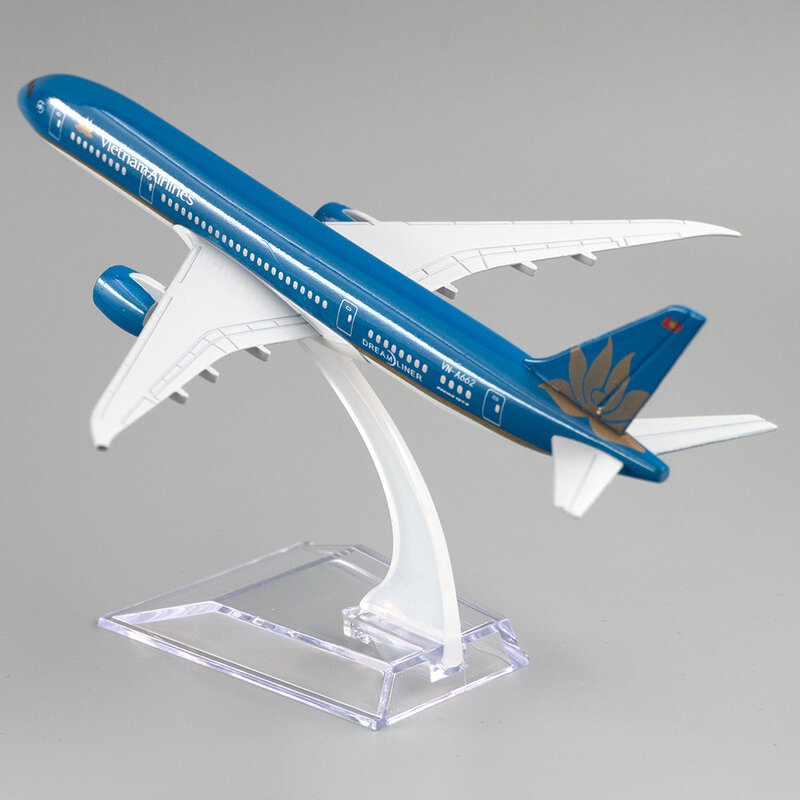 Alloy Boeing 787 Vietnam Airlines Plane Modelo, Decoração Brinquedos, Coleção de Presentes para Crianças, 14cm, B787, Escala 1:400