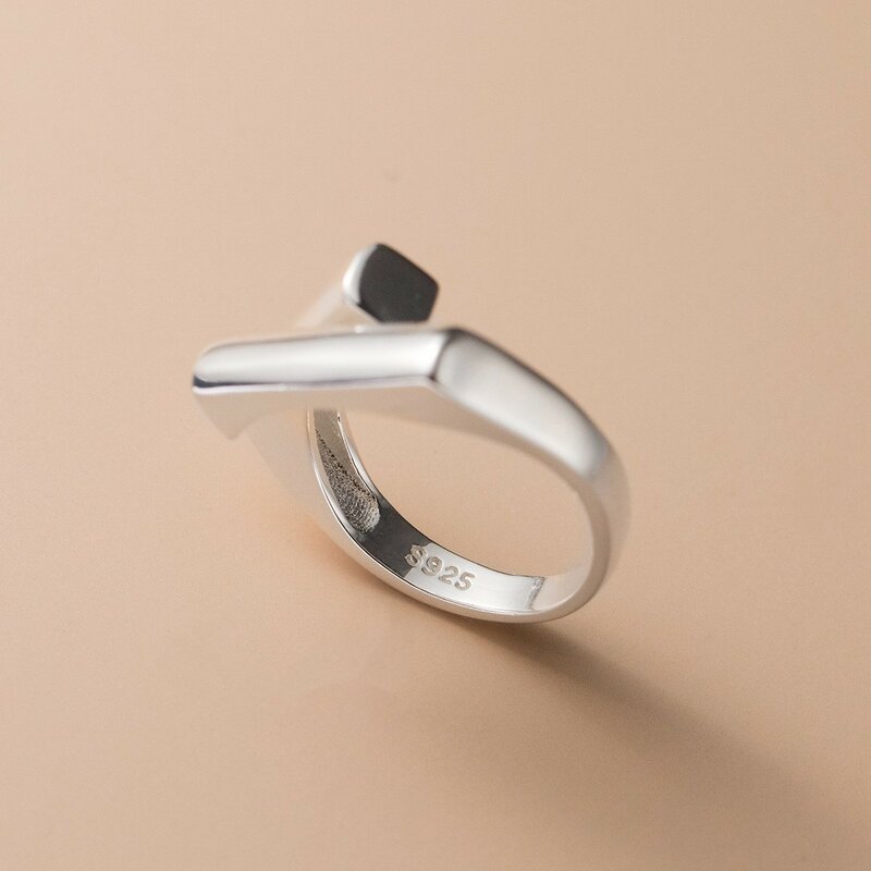 Женское кольцо ручной работы из серебра 925 пробы, с открытым пальцем