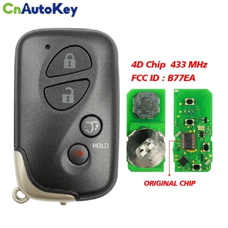 Cn052054 für lexus lx570 2012-2016 smart key remote 2011-2016 2013-2018 fccid b77ea p1 98 4d 67 2009 mhz a433