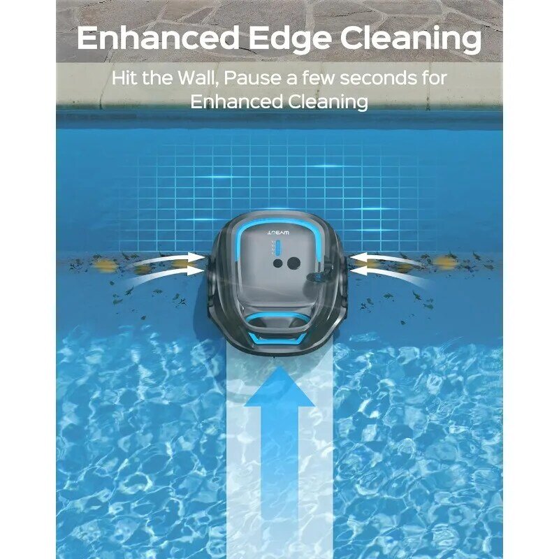 (2024 nowy) WYBOT A1 bezprzewodowy odkurzacz basenowy z 4 cyklami czyszczenia, podwójnymi filtrami, robotem urządzenie do czyszczenia basenu trwać 120 minut