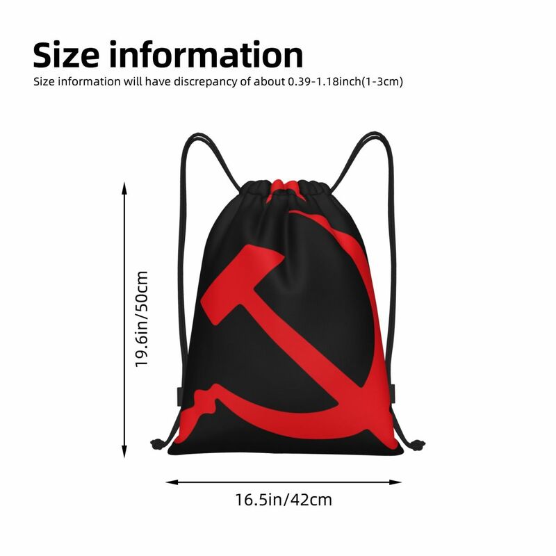 New Red CCCP Soviet Union Portable Drawstring Bags Backpack Storage Bags Outdoor Sports Traveling Gym Yoga