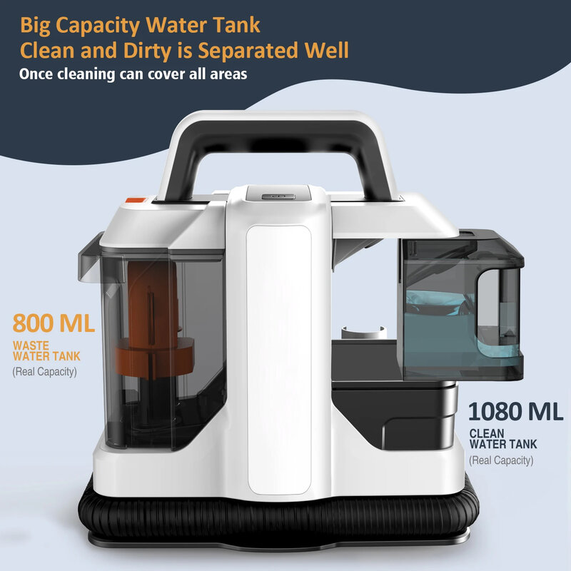 GOOVI Spot Cleaner 750/450W 11/15KPa detergente per tappeti portatile per divano tenda Spray aspirazione macchina integrata Clean Machine