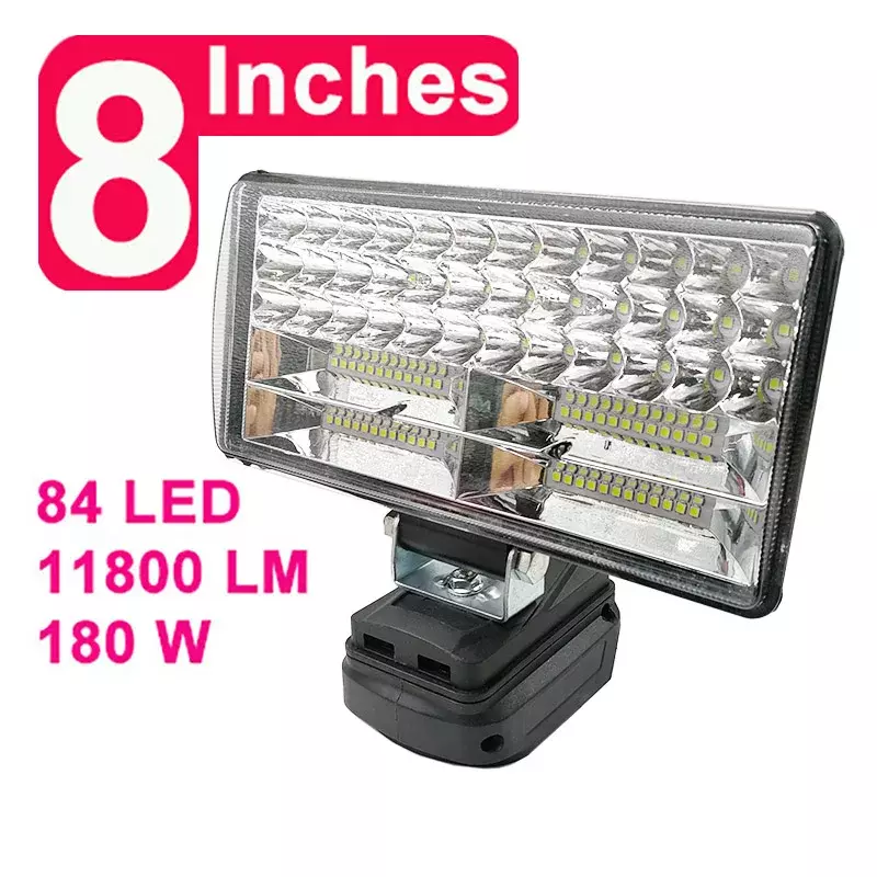 Luces LED de trabajo para coche, Linterna eléctrica, foco para Makita, adaptador de batería de iones de litio de 18V, BL1815, BL1830, Banco de energía USB