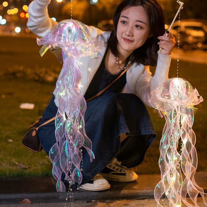 Jellyfish LED Lamp Soft Lighting Battery Operated Jellyfish Lantern LED Hanging Lamp Decoration Holiday Gift for Party