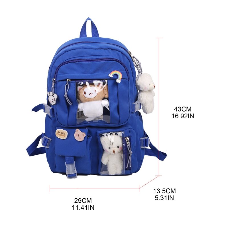 Mochila escolar lindas mochilas para computadora portátil mochila para estudiantes bolsas viaje casuales nailon para niñas