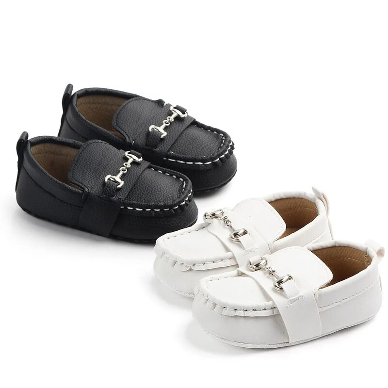 Zapatos informales sin cordones para bebé, calzado de primavera y otoño de alta calidad para recién nacidos, de PU suave y algodón, D2081