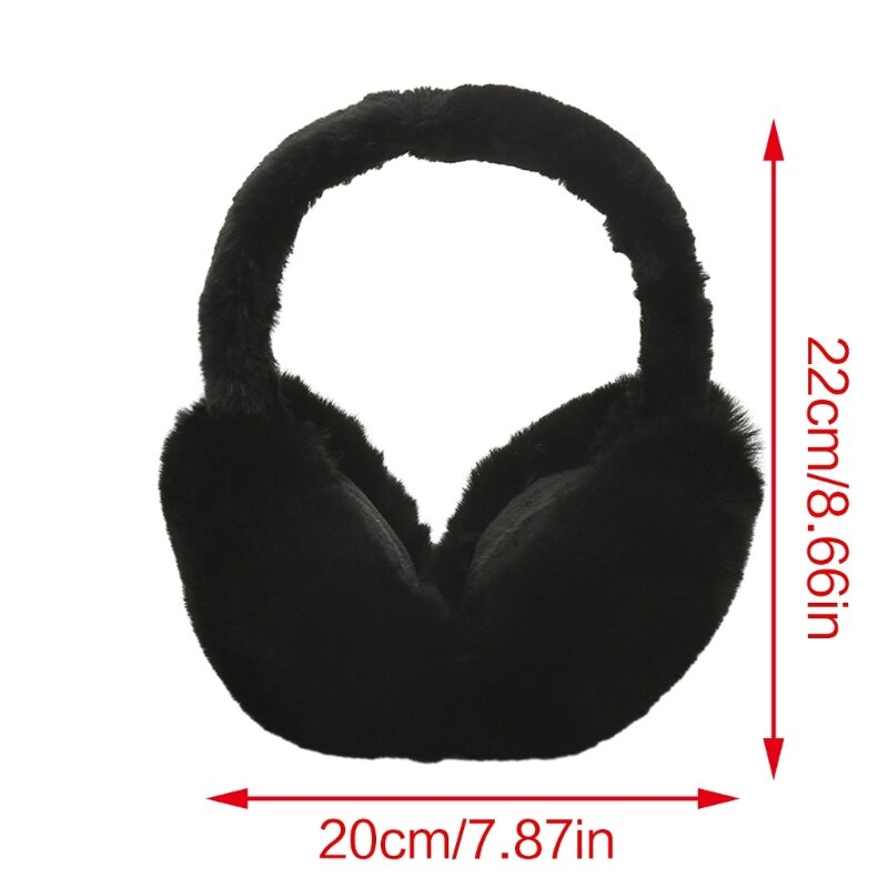 Foldable Plush Earmuffs for Women Warm Ear Warmers Cold Weather Ear Protective Furry Ear Flaps for Outdoor Activities