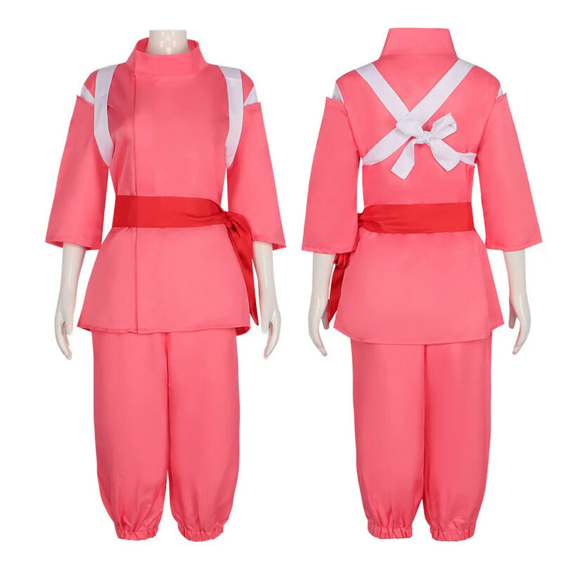 Anime Spirited Cosplay Suits Away Pink Kimono Takino Chihiro Show Kamikakushi Halloween Party Costumes