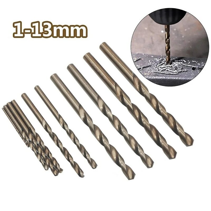 M35 1mm-13mm Cobalt HSS Drill Straight Shank Round Drill Bit Set Hole Opener Tool For Stainless Steel Woodworking Power Tool