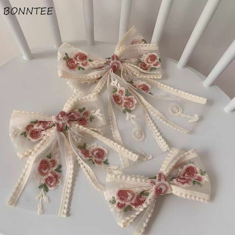 Headwear Women Sweet Floral Students Trendy Casual Elegant Lovely Prevalent Femme Hair Clip Accessories Daily Party Ulzzang Chic