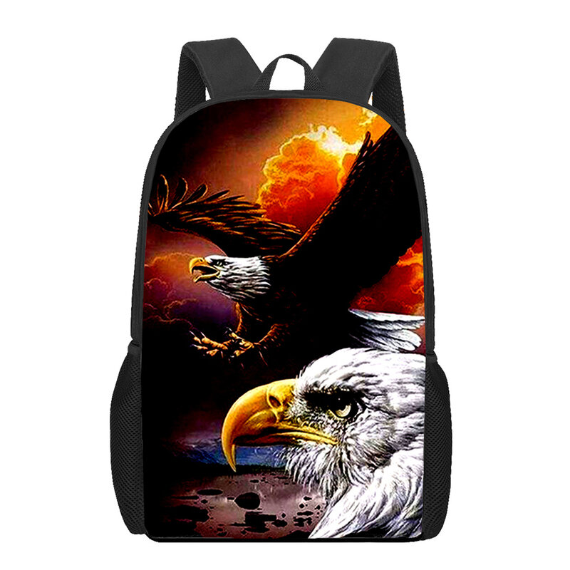 Eagle Painting Multifuncional School Bags para meninas e meninos, Kids Backpacks, mulheres, estudantes, Book Bag, Children, Shoulder Bag