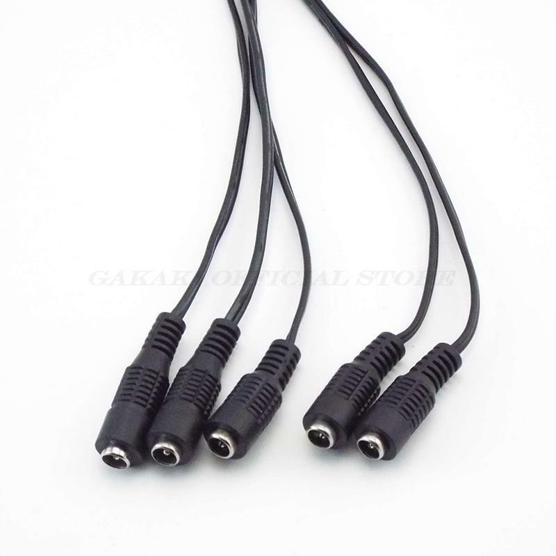 5pcs/lot 2.1*5.5mm 12v DC Male Female Connectors Plug Power Supply Extension Cable cord wire CCTV Camera LED Strip Light