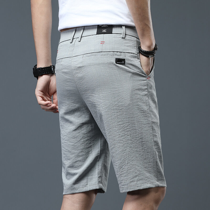 Pantalones cortos informales para hombre, pantalón holgado de pierna recta, versión coreana, marca delgada de 5 puntos, combina con todo, verano